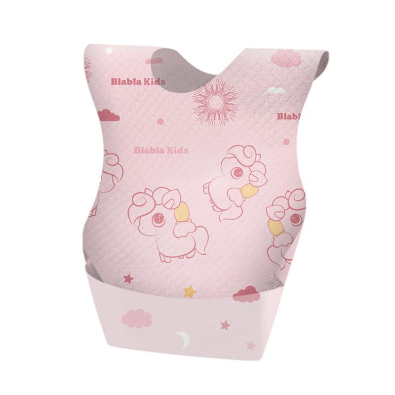 10Pcs Disposable Baby Bib Waterproof Oilproof Portable Printed Infant Feeding Bib For Toddler Eating Travel Daily Use