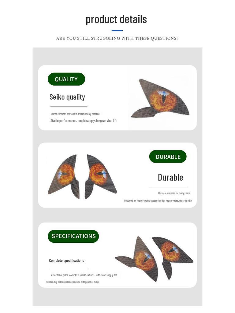 Suzuki GSX-S1000F 2015-2018 Headlight Decorative Stickers