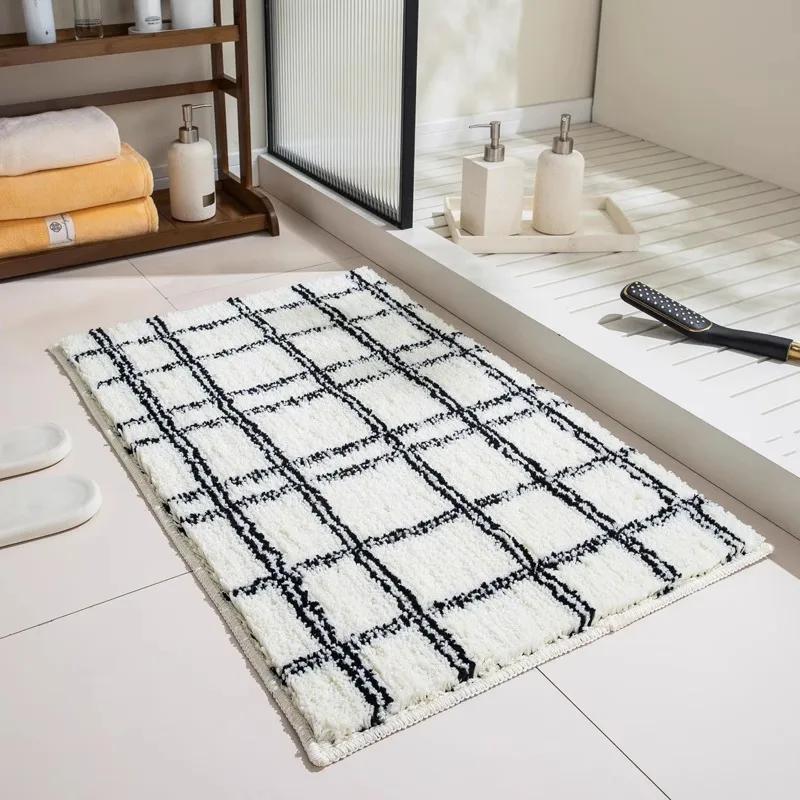 Bedside Rug, Velvet Mattress & Sofa Cushion Set, Ultra-Absorbent Non-Slip Floor Mat for Bedrooms