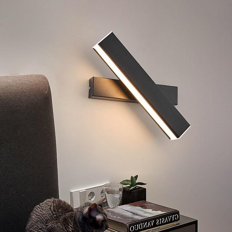 LED Wall Lamp Nordic Study Rotary Dimming Reading Wall Lamp Living Room Bedroom Bedside Aisle Lamps
