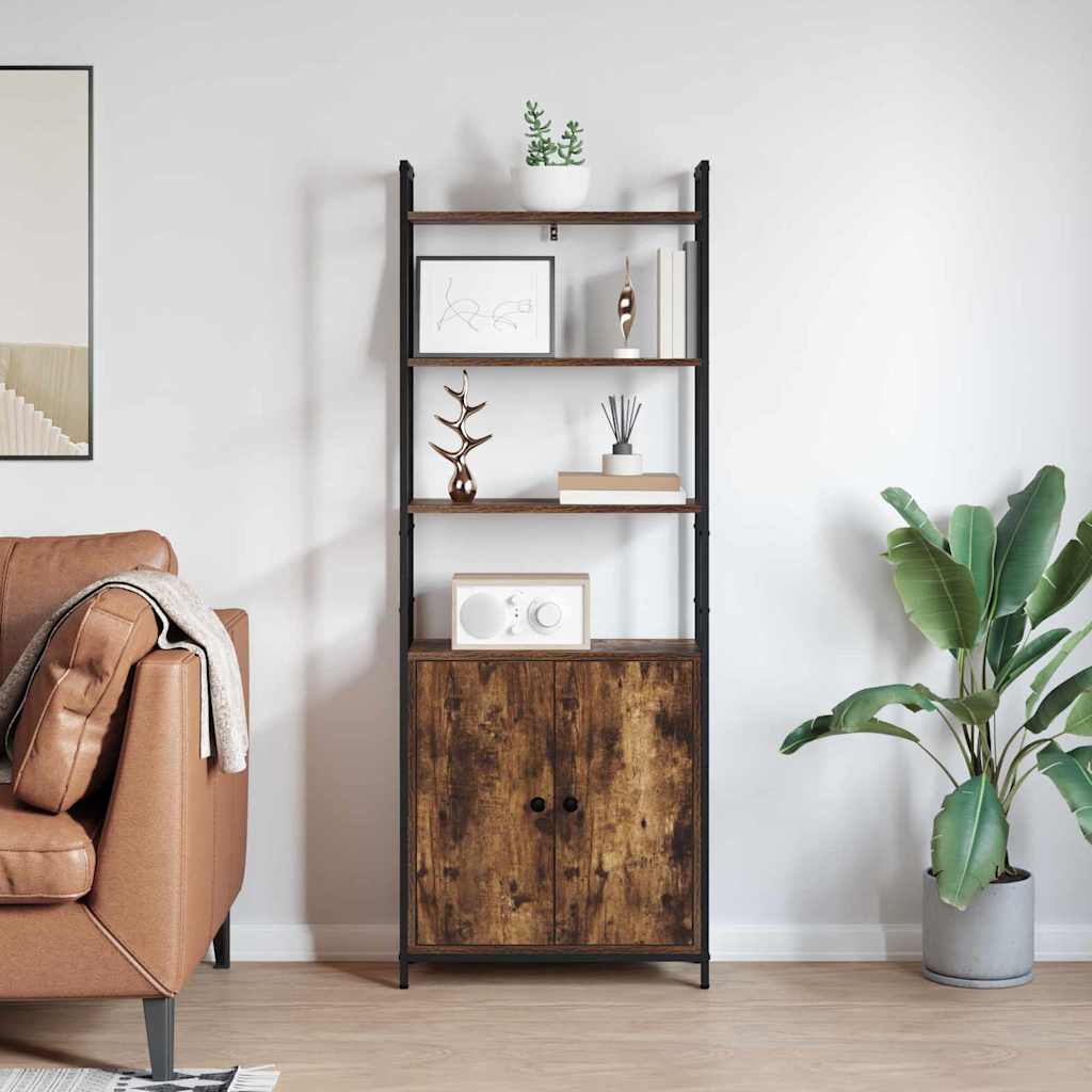 Bookshelf Smoked Oak 60 x 24 x 161 cm Engineered Wood