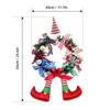 Christmas Wreath Front Door Decor Christmas Wreath with Clown Leg Decor Artificial Door Wreath