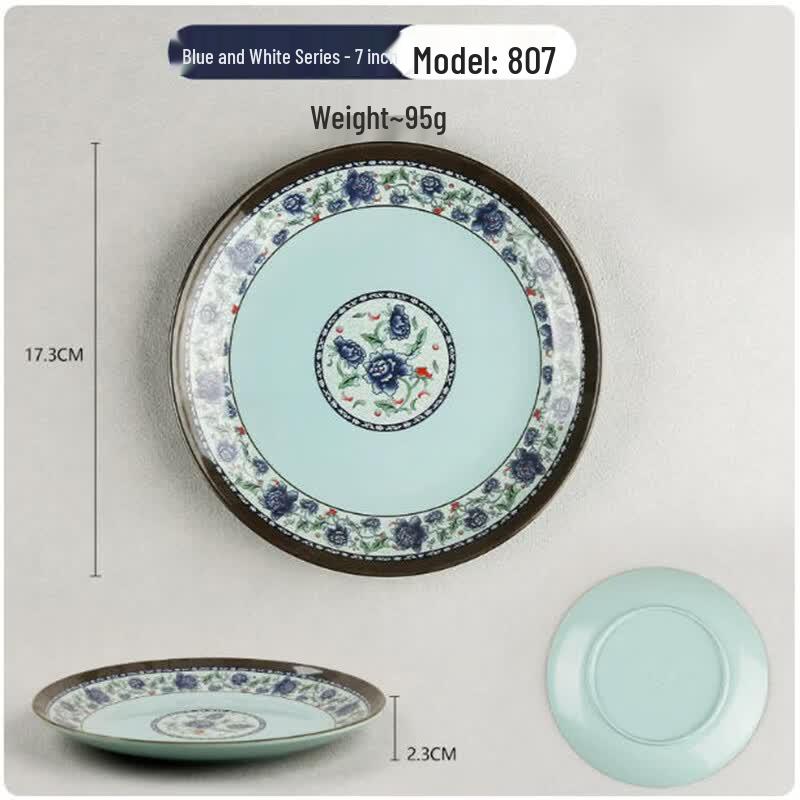Shechi Hong Kong Style Melamine Dinner Plates