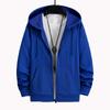 Men's Solid Hoodies Coat Harajuku Basic Long Sleeve Spring Autumn Loose Zip Up Casual Oversized Sweatshirts Jacket with Pocket