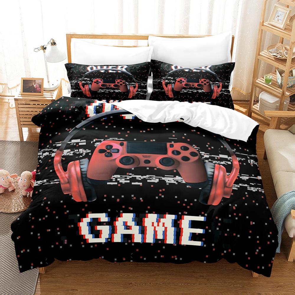

Home Textile Gamepad Three-Piece Set, Digital Printing quilt cover 90 * 190 pillowcase 50 * 75 * 1