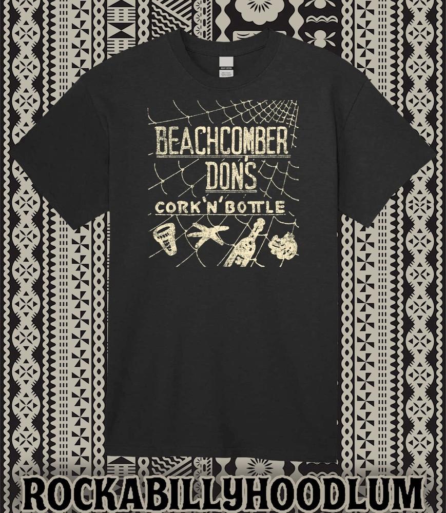 Retro Tiki Art Tee T Shirt 100% Cotton Mug Bar Beachcomber Dons Cork n Bottle Unisex T-Shirt