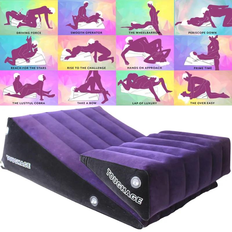 TOUGHAGE Triangle Wedge Cube Sofa Pillow Chair Bed Pad Various Position Sex Furniture For Couple 2 Pcs/Set