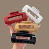New Soft Silicone Hair Claws for Women Korean High-End Anti Fall Large Shark Clip Without Hurting Head Simple Hollow Accessory
