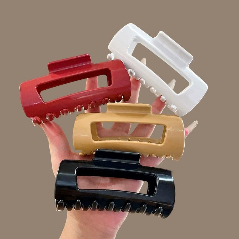 New Soft Silicone Hair Claws for Women Korean High-End Anti Fall Large Shark Clip Without Hurting Head Simple Hollow Accessory