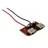 Two-Receptacle USB-A Power Circuit, 21V Input To 5V Output Board with Color-Marked Conductors for Electronics Experiments and Battery Conversion