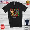 Custom Name Naughty And Know It Humorous Christmas Santa Chihuahua T-Shirt