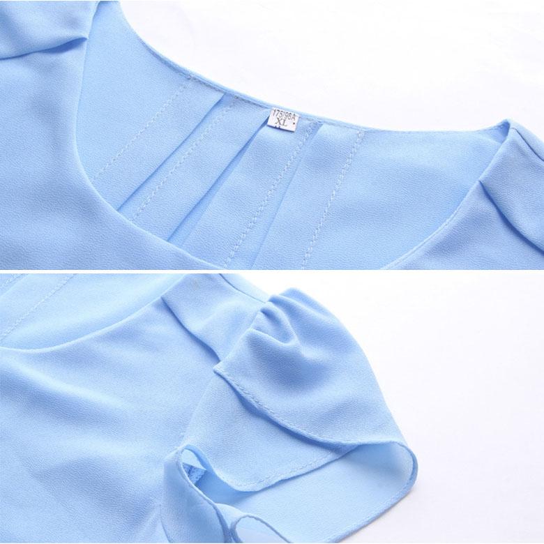 Large Size T-shirt Women's Clothing Loose Chiffon Shirt Short Sleeve Top Solid Casual Top Women Oversized T-shirt Summer Shirts and Blouses