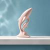 Whale Art for Nursery Decor 3D Printed Ornaments, Mother And Child Figurines, Modern Minimalist Double Sculpture Home Office Matte Solid Color