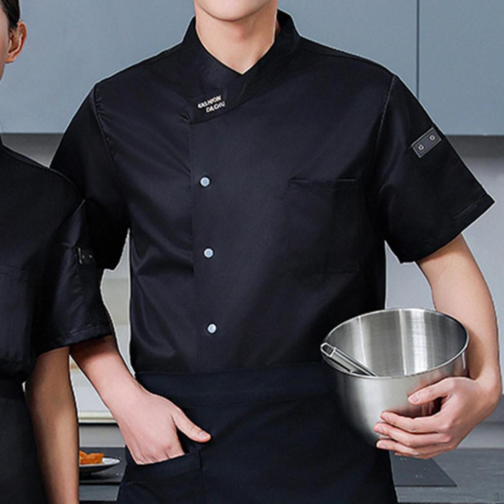 Chef Coat Jacket Apparel Clothes for Restaurant Culinary School Kitchen Hotel