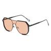 Fashion Double Bridge Large Frame Polygon Sunglasses
