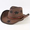 Popular Western Cowboy Straw Hat Men's and Women's Fashion Shade Straw Hat Classic Outdoor Western Cowboy Hat