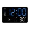 10.5in Digital Wall Clock With Date, Temperature and Auto Daylight Savings Time Desk Decoration Color Option