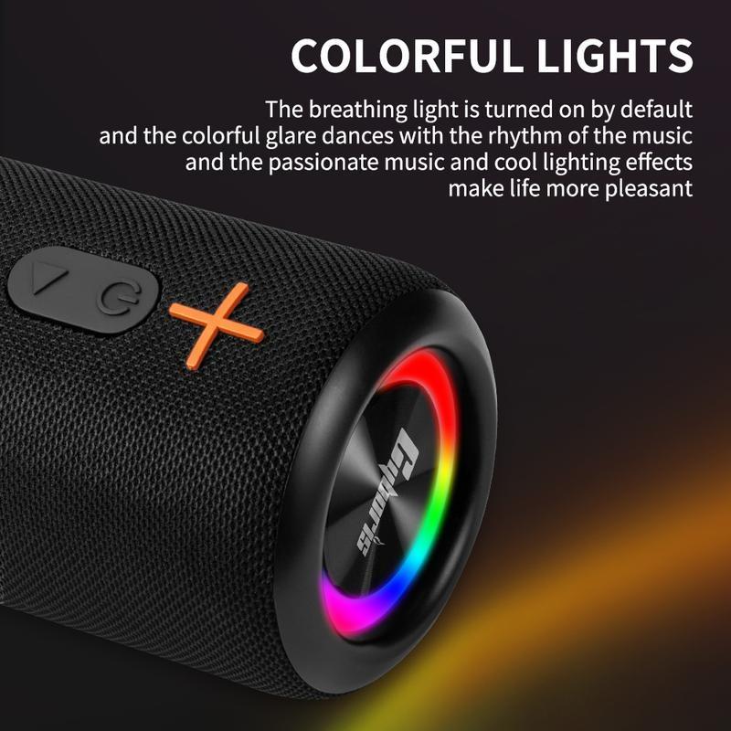 20W Shocking Bass Portable Bluetooth Speaker RGB Lights Effect 9D Surround Sound Wireless Subwoofer Boombox Home Outdoor Karaoke