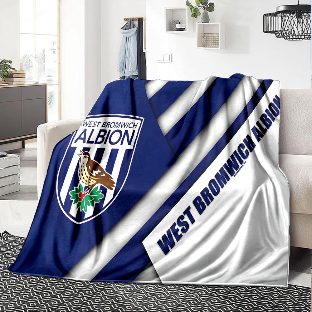 Bromwich Albion Flannel Blanket, Soft Polyester, Modern Design, All-Season for Camping, Travel, Gifts for holidays or birthdays