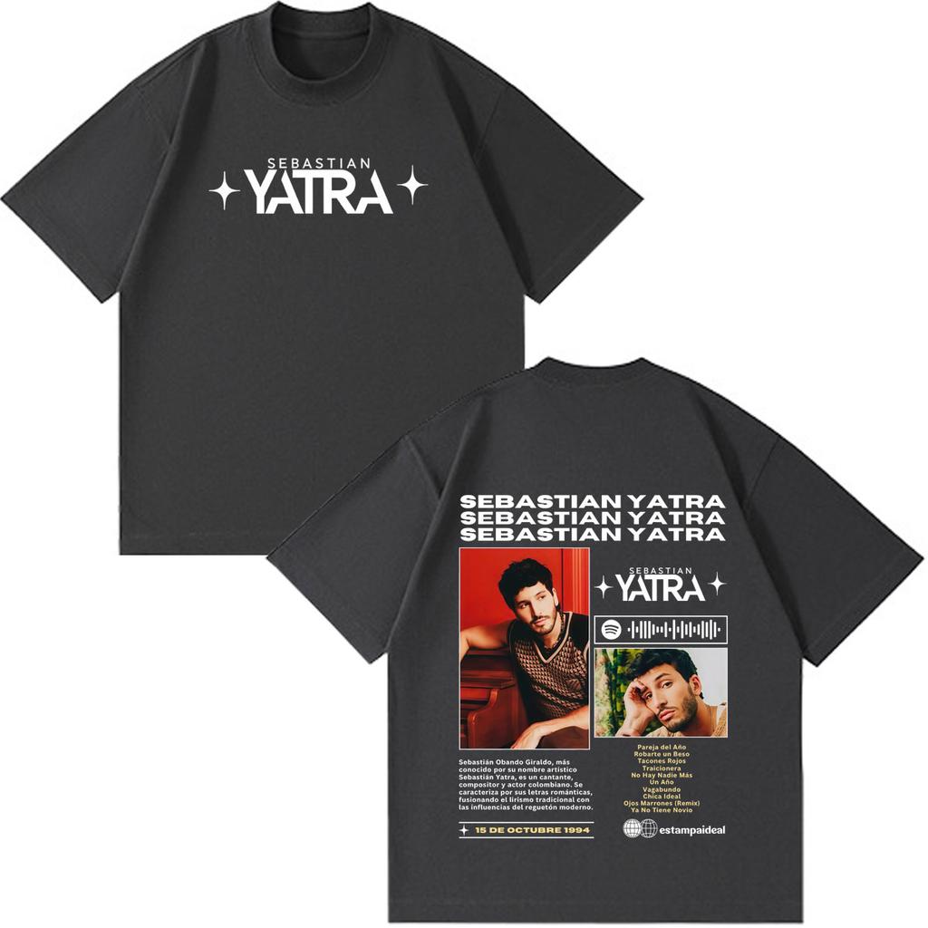 Singer Sebastian Yatra Album Tour 2026 Print T Shirt Unisex Unisex Fashion Tshirts Cotton Casual Hiphop Vintage Loose Tshirts