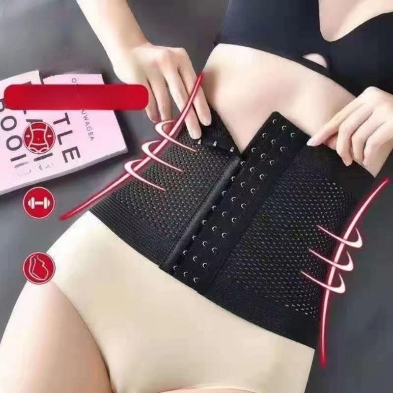 Women Control Corset Shapewear Plus Size Waist Shaper Weight Loss Hollow Out Tummy Belt