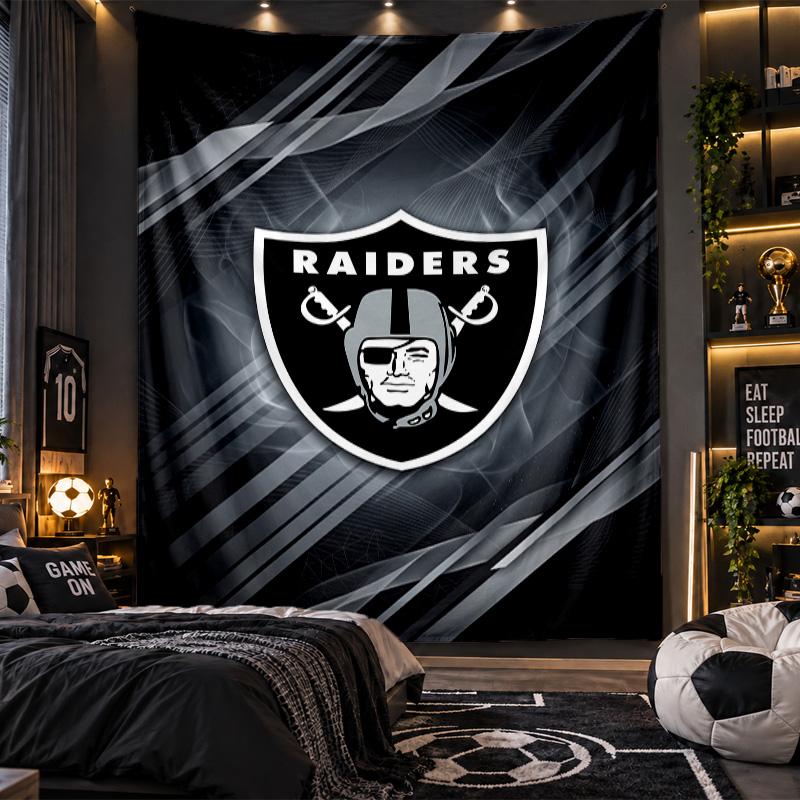 Wandbehang Tapisserie Las Vegas Raiders Drucktuch für Wohnzimmer Schlafzimmer Heimdekoration