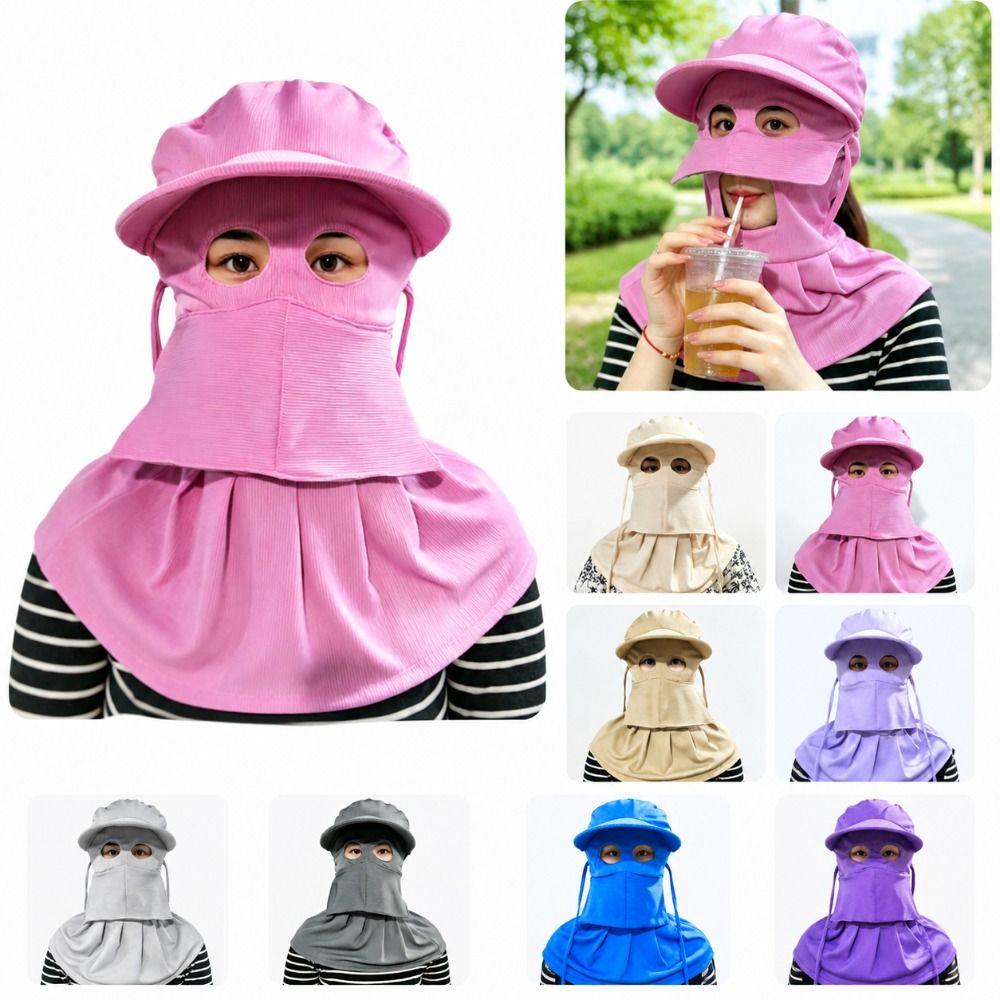 Sun Protection Full-Face Sun Hat Breathable Cycling Cap Hot Woman Bucket Hat Summer Outdoor