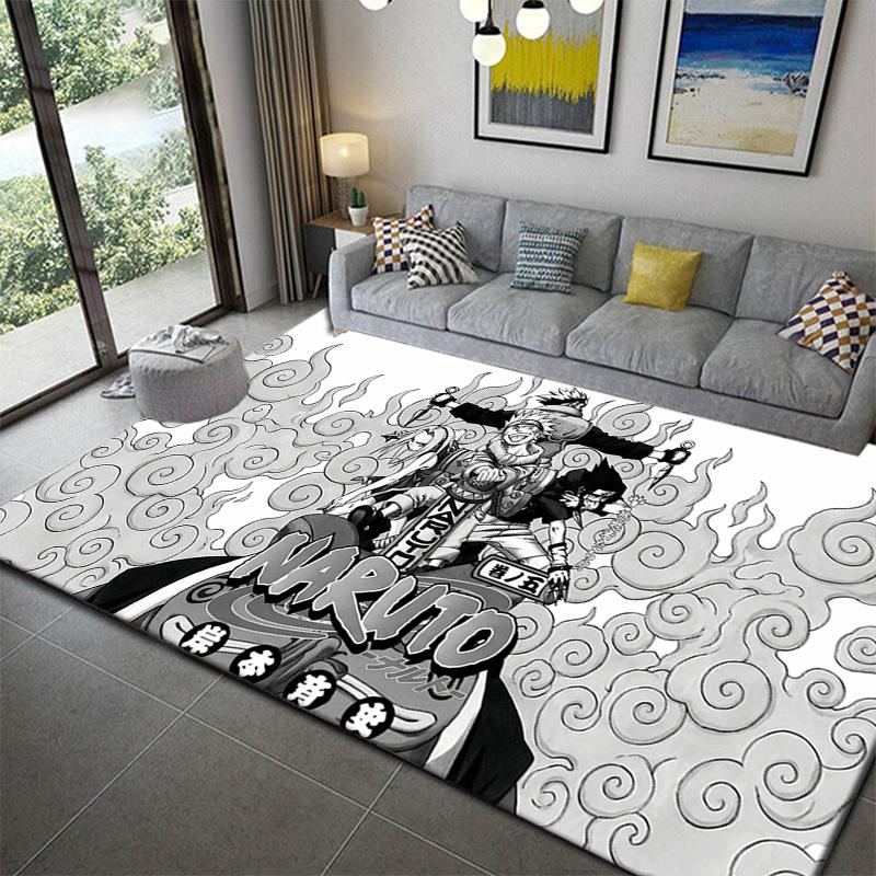 Naruto Donner Teppich für Wohnzimmer Schlafzimmer Zuhause Sofadekoration, Kinder Spiel rutschfeste Bodenmatte