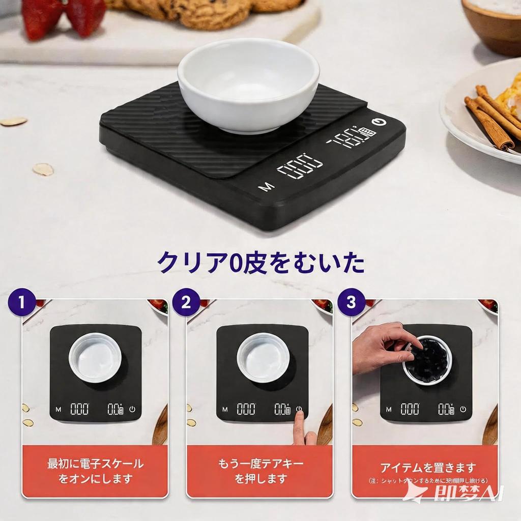 Palumma Portable Electronic Digital Kitchen Scale with Timer, USB Rechargeable, Touchscreen, Large LED Display, Drip Scale with Non-Slip Silicone