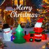 8.85FT Inflatable Toy Christmas Decor Set Santa Claus Snowman Train Xmas Yard Decorations Supplies LED Lit Home Ornaments Gift