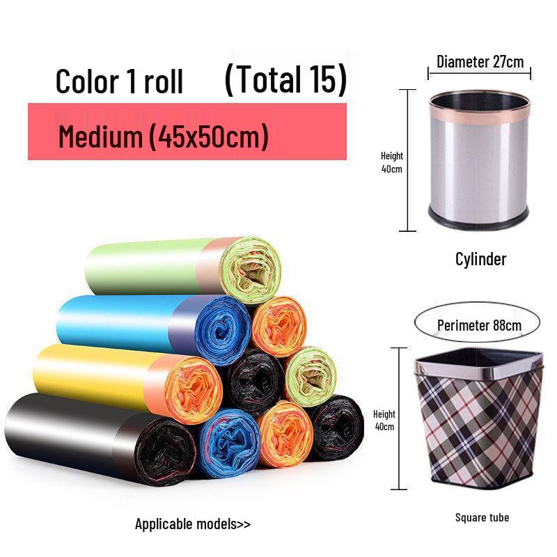 Large Black Drawstring Kitchen Garbage Bags - Thick, Portable, Value Pack