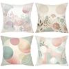 Floral Patterned Cushions Pastel Color Geometric Decor Polyester pillowcase, sofa decorative cushion cov Headboard Pillow