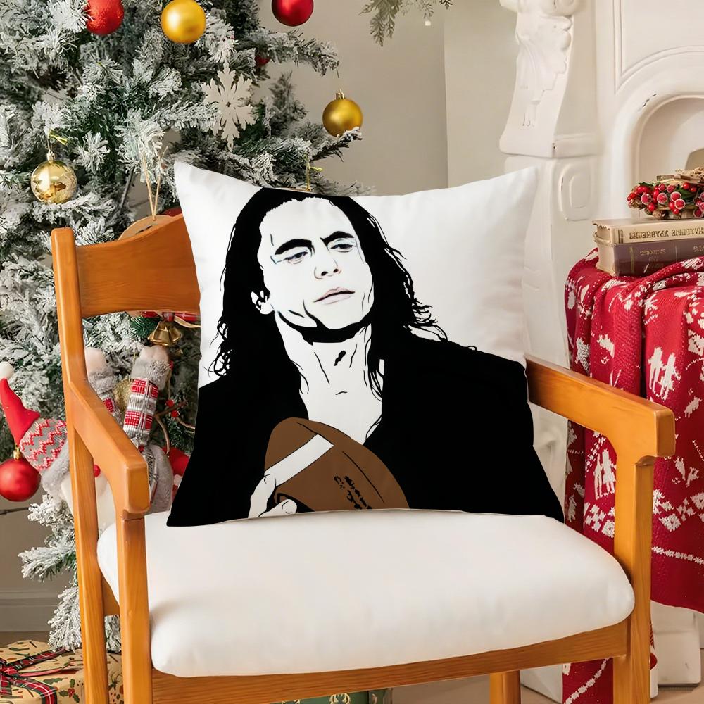 Actor TTommy WWiseau Pillow Case Silky Short Plush With Invisible Zipper Dustproof Sofa Cushion Cover For Home Decor