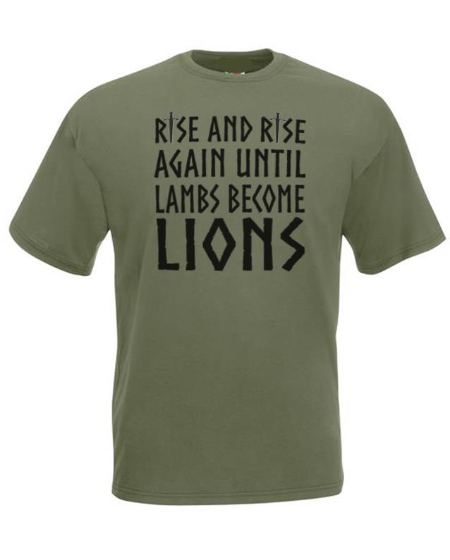 Adults Rise And Rise Again Until Lambs Become Lions Unisex Olive TShirt 2XL
