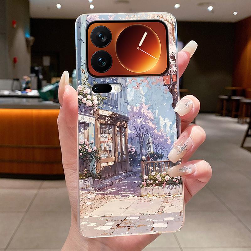 Fashion Night Owl Pattern Phone Case For Xiaomi 17 Pro Xiaomi 17 Pro Max Transparent TPU Soft Cover Shockproof Couple Shell