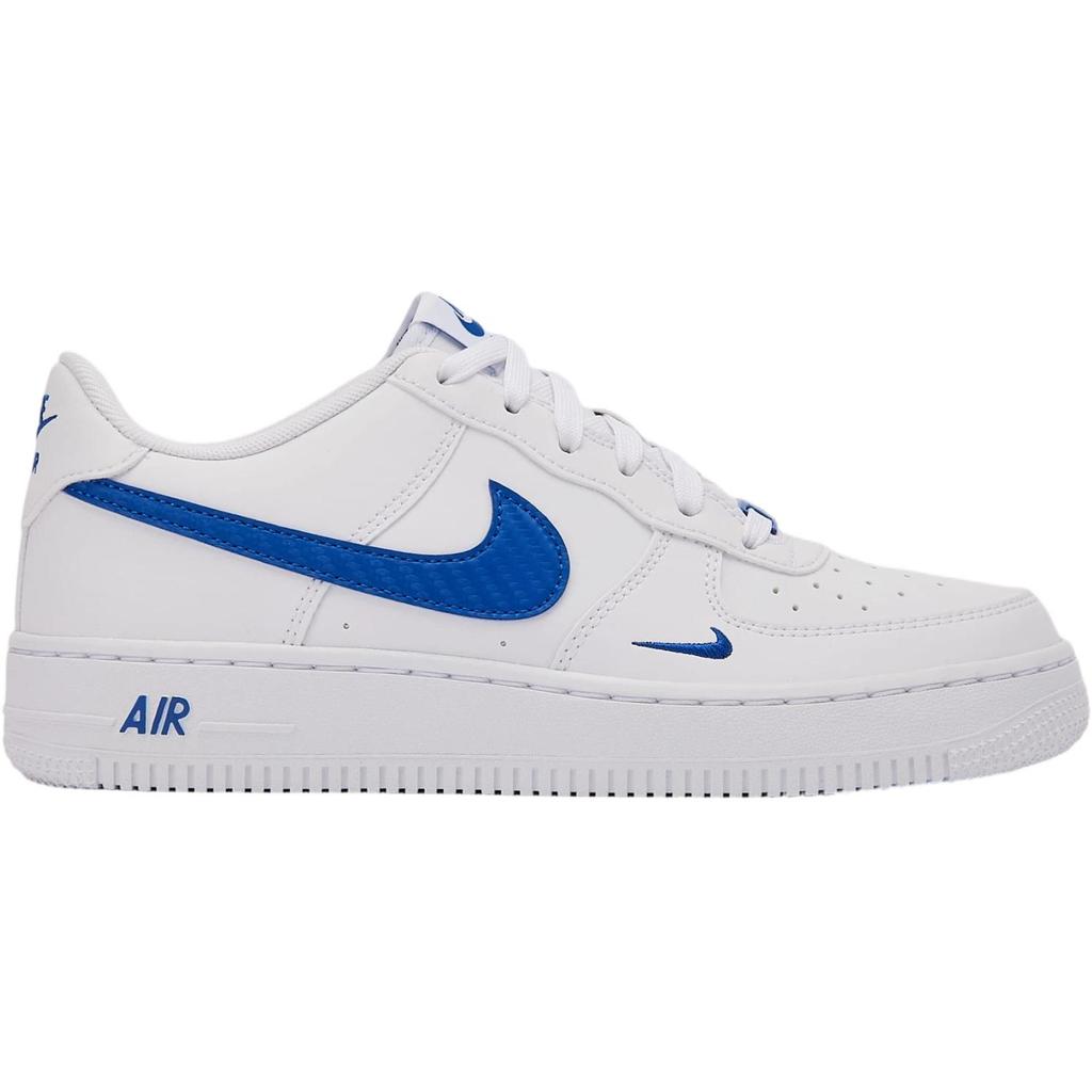 Nike Air Force 1 Wygodne Trwałe Oddychające Odporne na Ścieranie Niskie Buty do Skate'ingu dla Dzieci Trampki Dziecięce Białe Niebieskie IM7662-100