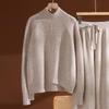 2025 A/W Wool Knitwear: Center Line, Irregular High Neck, Raglan Sleeves, Wool Base Layer.