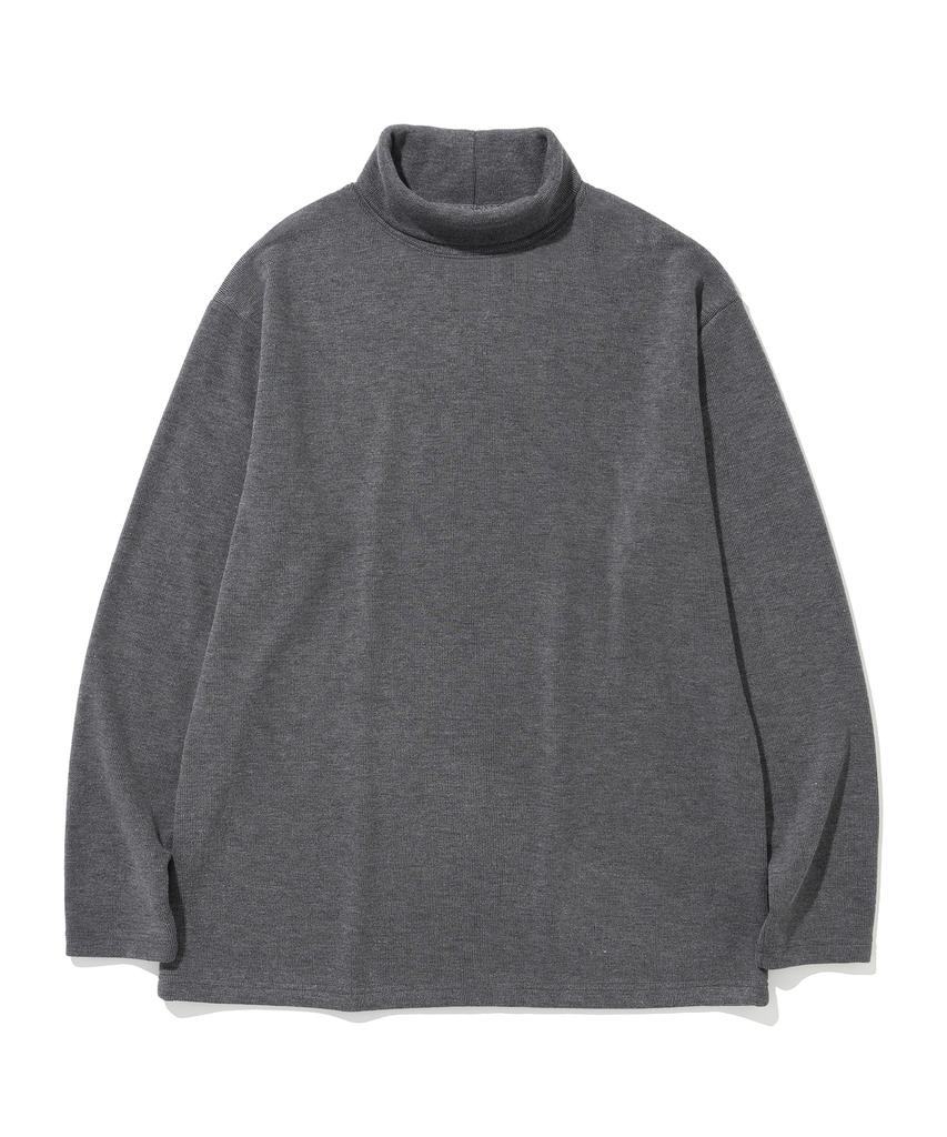 KNITTED Turtleneck Long Sleeve Knit Charcoal
