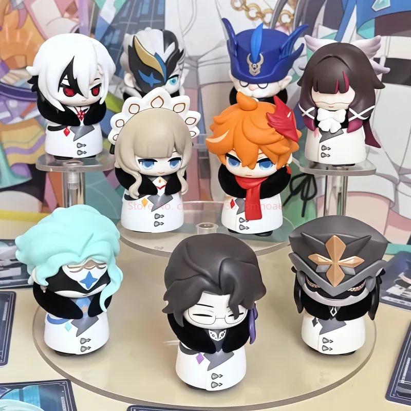 Mihoyo Genshin Impact Fatui Harbinger Q Version Series Blind Box Desktop Mini Doll Model Toys Trend Decoration Surprise Gifts