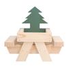 Squirrel Picnic Table Wooden Funny Squirrel Feeder with Corn Cob Holder for Outdoor