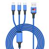 Car Emblem 3in1 Type C Lightning Micro USB Fast Charging Cable for Toyota TRD GR Yaris Corolla Auris Rav4 Land Vios LEVIN Camry Prado