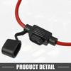 ABSOPRO Fuse Holder 30A Mini Style Fuse 12 AWG Fuse Holder Waterproof 12