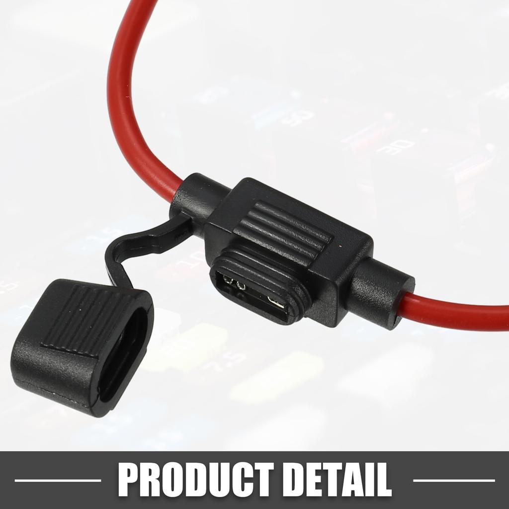 ABSOPRO Fuse Holder 30A Mini Style Fuse 12 AWG Fuse Holder Waterproof 12