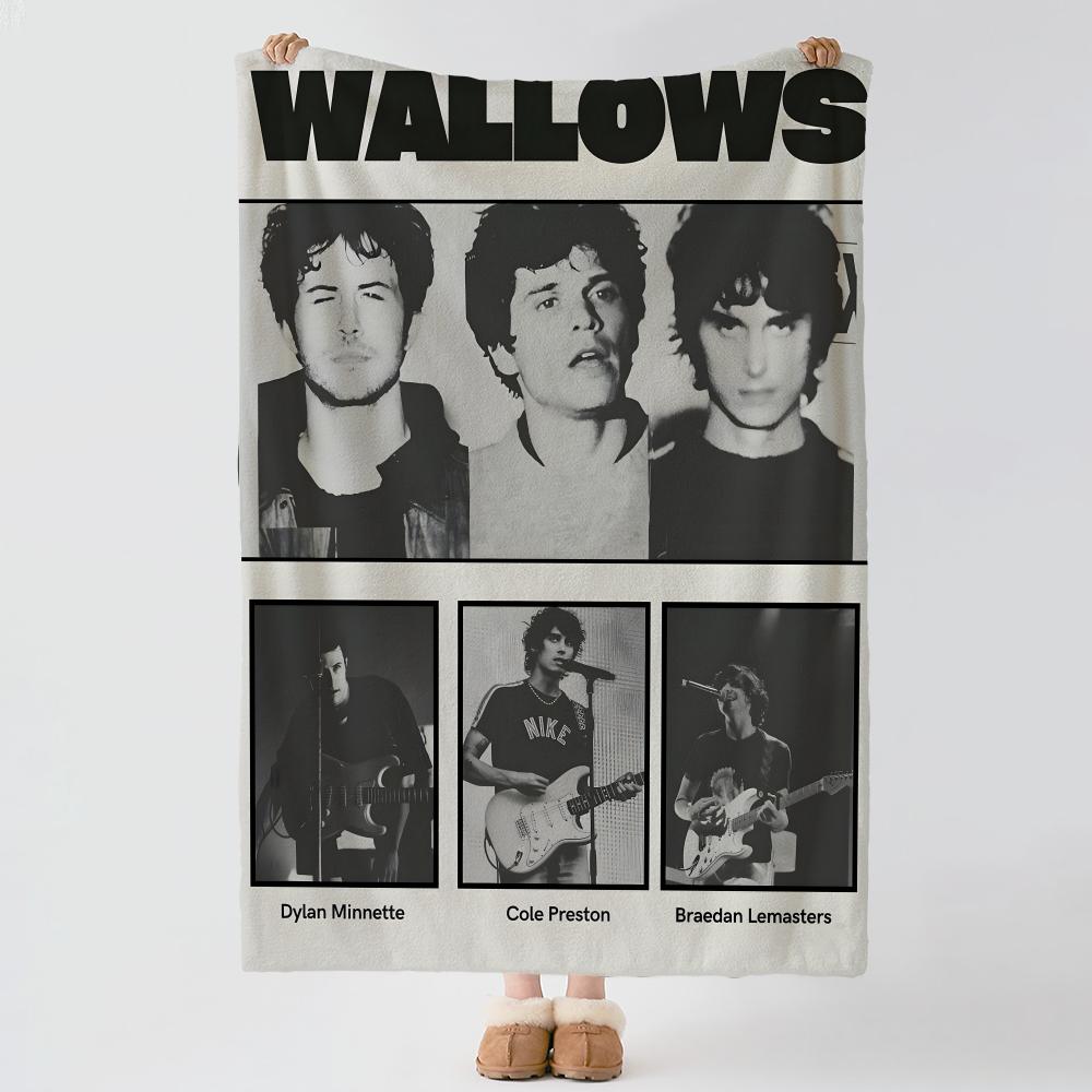 music W-Wallows-s Throw Thick Comfort Flannel Quilt, Multi-scene Use Indoor Outdoor Daily Nap