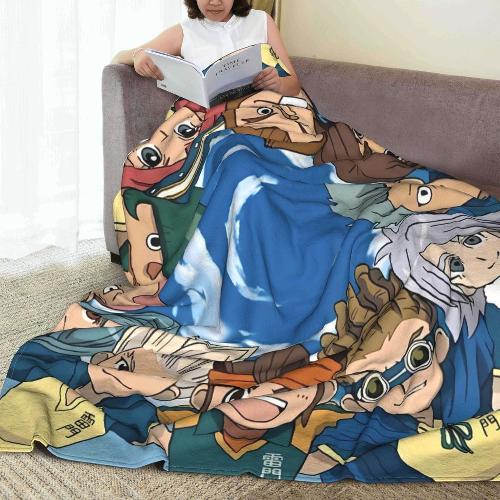 Inazuma Eleven Axel Blaz Gouenji Throw Blanket Flannel Bedspread For Outdoor Novelty Sofa Bed Cover
