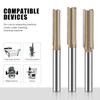 Straight Bit 1/4inch Woodworking Slot Milling 3 Flute Long Router Bit Tool Slotting End Mill Cutter Wood Board