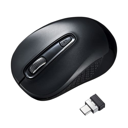 Sanwa Supply Wireless Type-C Blue LED Mouse (Black) MA-WBLC41BK