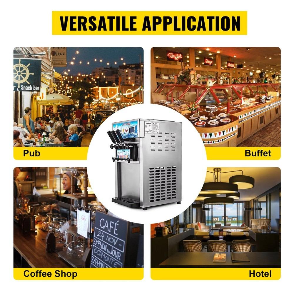 Commercial Ice Cream Machine 18L/H 1200W Countertop Soft Serve Maker