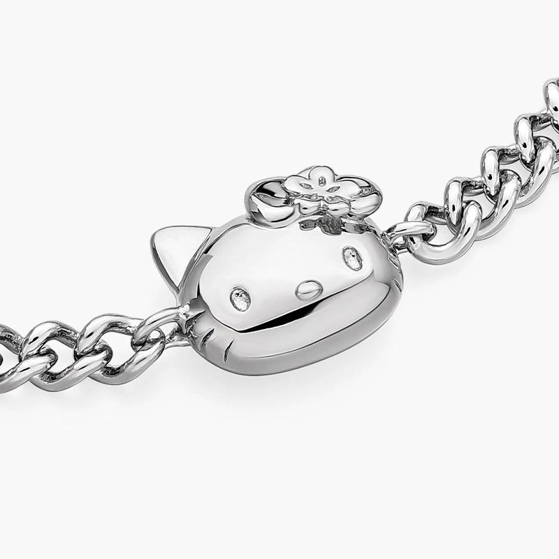 Korean Style Hello Kitty Cat Zircon Bracelet - Cute, Versatile Design, Perfect Gift for Women