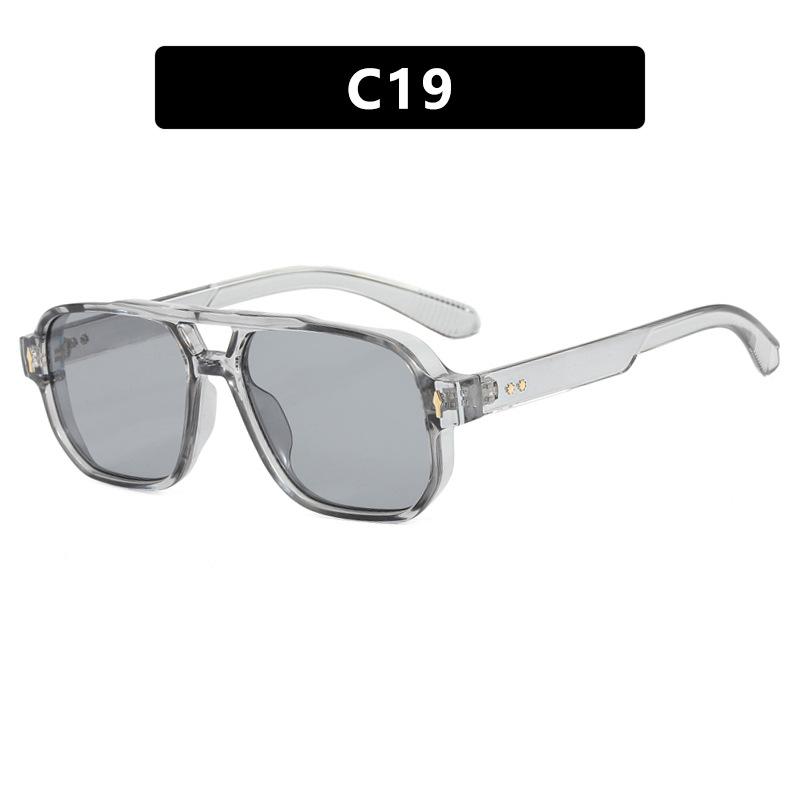 

Brand Designer y2k Luxury Big Frame Square Sunglasses Women For Men Vintage Punk Sun Glasses Rivet Popular Outdoor Shades UV400 As the photo